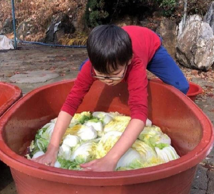 宋家三胞胎腌泡菜