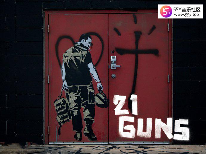  绿日乐队摇滚歌《21guns》